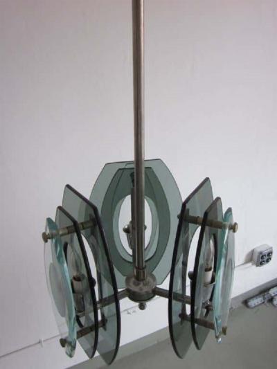 Max Ingrand Italian Mid Century Modern Glass Pendant Style of Max Ingrand for Fontana Arte