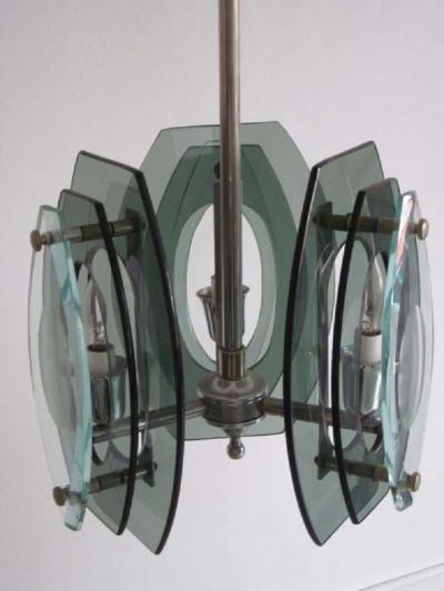 Max Ingrand Italian Mid Century Modern Glass Pendant Style of Max Ingrand for Fontana Arte