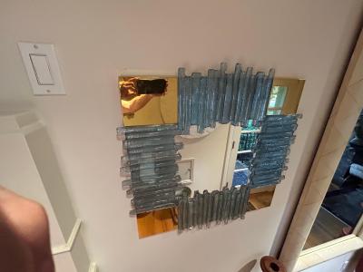 Max Ingrand Italian Modern Brass And Glass Mirror