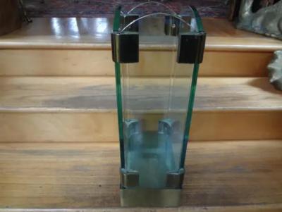 Max Ingrand Italian Modern Brass And Glass Umbrella Stand