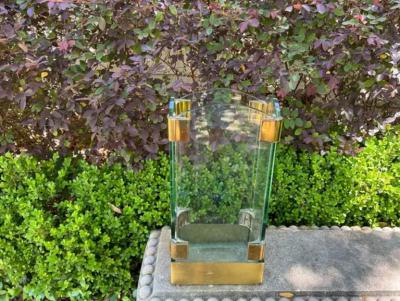 Max Ingrand Italian Modern Brass And Glass Umbrella Stand