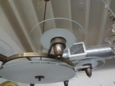 Max Ingrand Italian Pietro Chiesa for Fontana Arte Inspired Chandelier