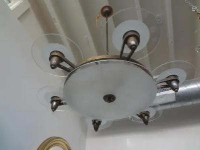 Max Ingrand Italian Pietro Chiesa for Fontana Arte Inspired Chandelier