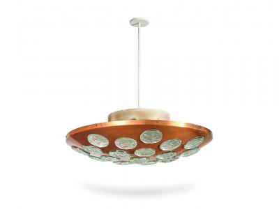 Max Ingrand Large Scale Saucer Pendant by Max Ingrand for Fontana Arte