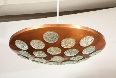 Max Ingrand Large Scale Saucer Pendant by Max Ingrand for Fontana Arte