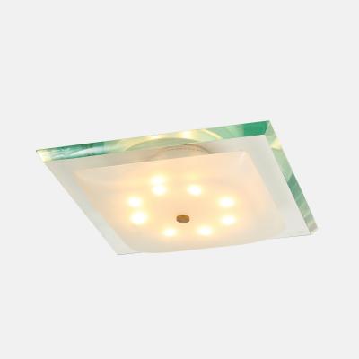 Max Ingrand Large Square Flush Mount Ceiling Light Model 1990 by Max Ingrand