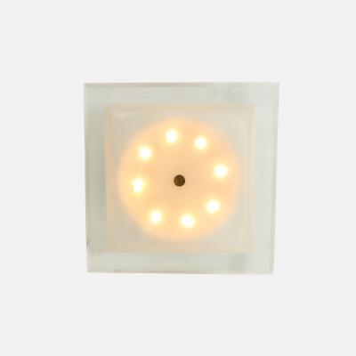 Max Ingrand Large Square Flush Mount Ceiling Light Model 1990 by Max Ingrand
