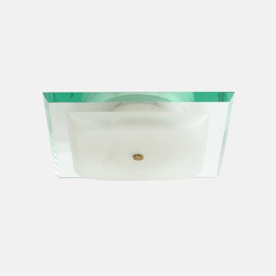 Max Ingrand Large Square Flush Mount Ceiling Light Model 1990 by Max Ingrand