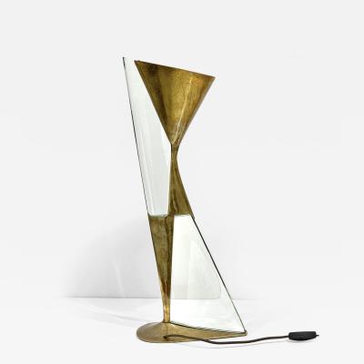 Max Ingrand Max Ingrand Brass and Glass Lamp