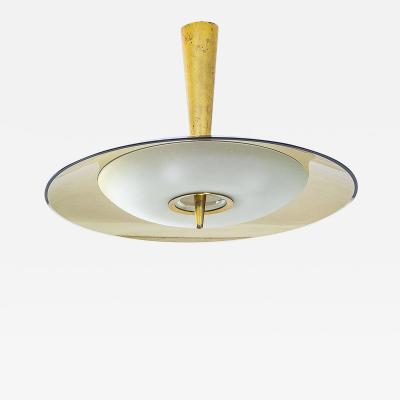 Max Ingrand Max Ingrand Chandelier mod 1462 A for Fontana Arte in Brass Glass 50s