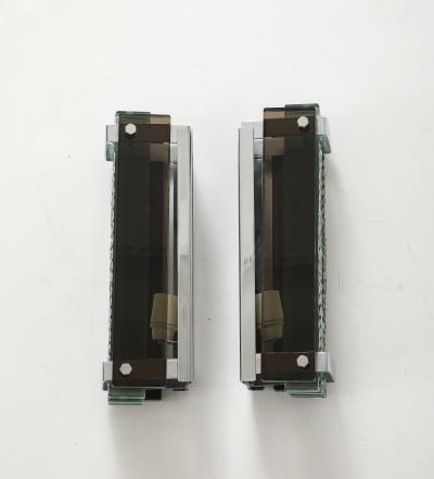 Max Ingrand Max Ingrand Chiseled Glass Sconces