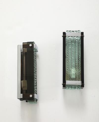 Max Ingrand Max Ingrand Chiseled Glass Sconces