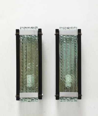 Max Ingrand Max Ingrand Chiseled Glass Sconces