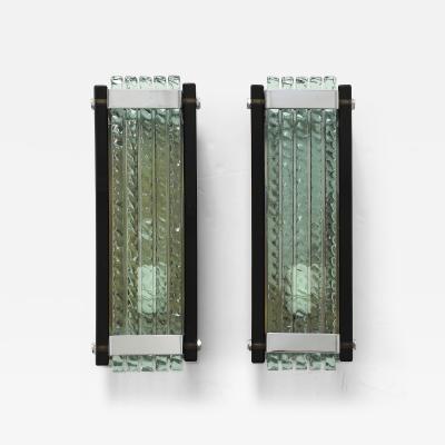 Max Ingrand Max Ingrand Chiseled Glass Sconces