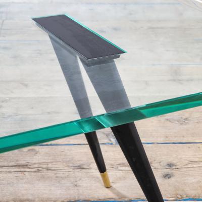 Max Ingrand Max Ingrand Fontana Arte Low Table mod 1817 1 Brass and Glass 50s