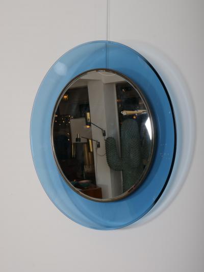 Max Ingrand Max Ingrand Fontana Arte circular mirror blue concave glass