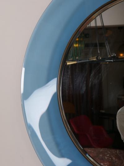 Max Ingrand Max Ingrand Fontana Arte circular mirror blue concave glass