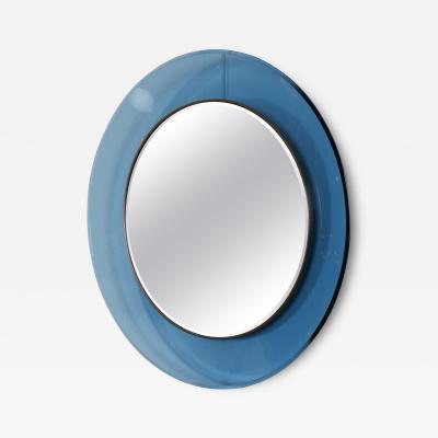 Max Ingrand Max Ingrand Fontana Arte circular mirror blue concave glass