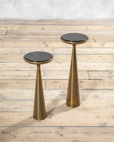 Max Ingrand Max Ingrand Pedestal Tables for Fontana Arte Brass Glass 1957