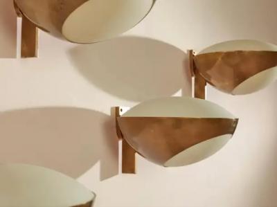 Max Ingrand Max Ingrand brass and glass wall lights Model 1963 by Fontana Arte Italy 1960s