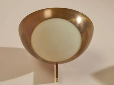 Max Ingrand Max Ingrand brass and glass wall lights Model 1963 by Fontana Arte Italy 1960s
