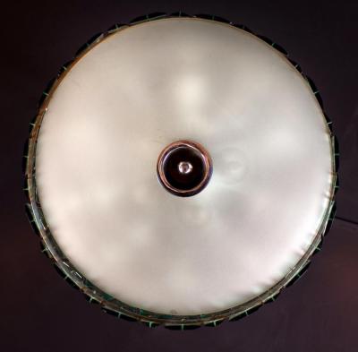 Max Ingrand Max Ingrand for Fontana Arte Attributed Round Crystal Chandelier 1940