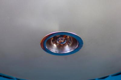 Max Ingrand Max Ingrand for Fontana Arte Attributed Round Crystal Chandelier 1940