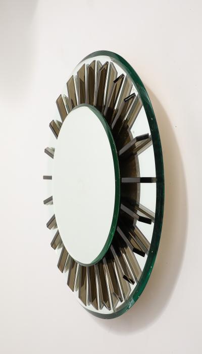 Max Ingrand Max Ingrand for Fontana Arte Circular Glass Wall Mirror circa 1955