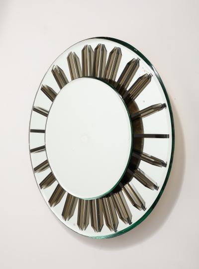 Max Ingrand Max Ingrand for Fontana Arte Circular Glass Wall Mirror circa 1955