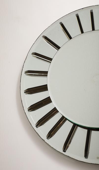 Max Ingrand Max Ingrand for Fontana Arte Circular Glass Wall Mirror circa 1955