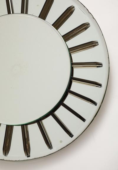 Max Ingrand Max Ingrand for Fontana Arte Circular Glass Wall Mirror circa 1955