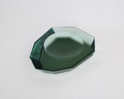 Max Ingrand Max Ingrand for Fontana Arte Faceted Italian Glass Dish Vide Poche