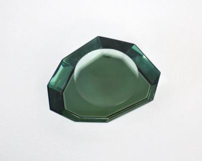 Max Ingrand Max Ingrand for Fontana Arte Faceted Italian Glass Dish Vide Poche