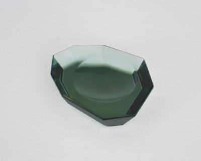 Max Ingrand Max Ingrand for Fontana Arte Faceted Italian Glass Dish Vide Poche