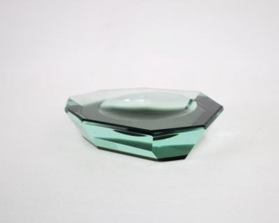 Max Ingrand Max Ingrand for Fontana Arte Faceted Italian Glass Dish Vide Poche