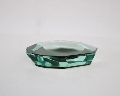 Max Ingrand Max Ingrand for Fontana Arte Faceted Italian Glass Dish Vide Poche