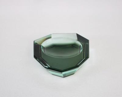 Max Ingrand Max Ingrand for Fontana Arte Faceted Italian Glass Dish Vide Poche