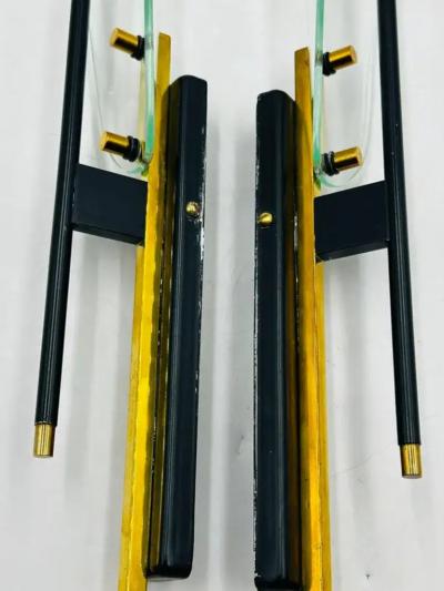 Max Ingrand Max Ingrand for Fontana Arte Glass Wall Sconces circa 1960