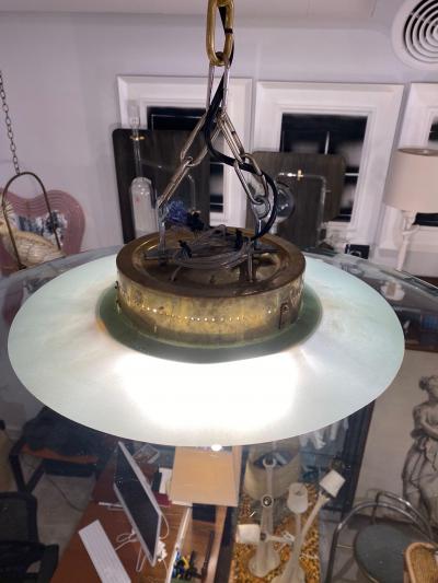 Max Ingrand Max Ingrand for Fontana Arte Rare Domed Flush Mount Ceiling Light