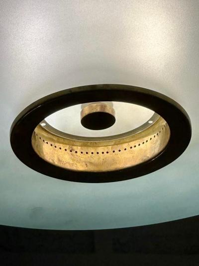 Max Ingrand Max Ingrand for Fontana Arte Rare Domed Flush Mount Ceiling Light