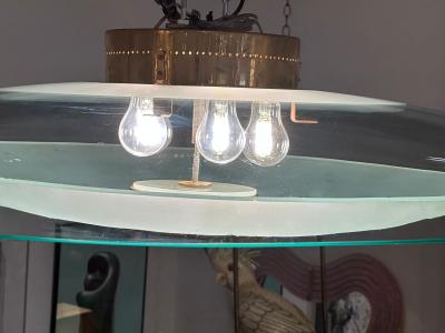 Max Ingrand Max Ingrand for Fontana Arte Rare Domed Flush Mount Ceiling Light