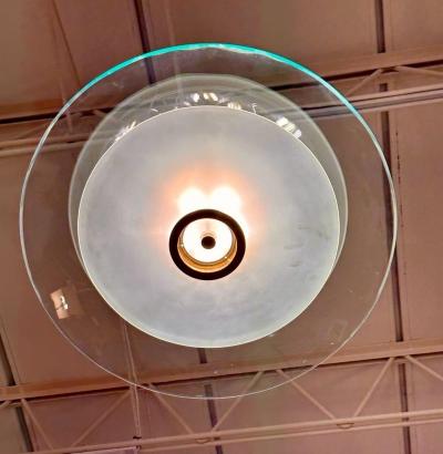 Max Ingrand Max Ingrand for Fontana Arte Rare Domed Flush Mount Ceiling Light