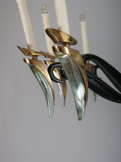 Max Ingrand Max Ingrand for Fontana Arte Rare chandelier c1950