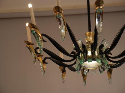 Max Ingrand Max Ingrand for Fontana Arte Rare chandelier c1950