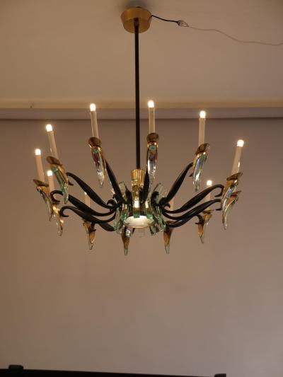 Max Ingrand Max Ingrand for Fontana Arte Rare chandelier c1950