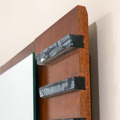 Max Ingrand Max Ingrand for Fontana Arte Wooden and Crystal Mirror