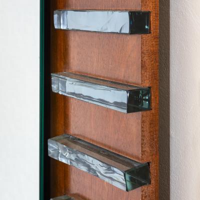 Max Ingrand Max Ingrand for Fontana Arte Wooden and Crystal Mirror