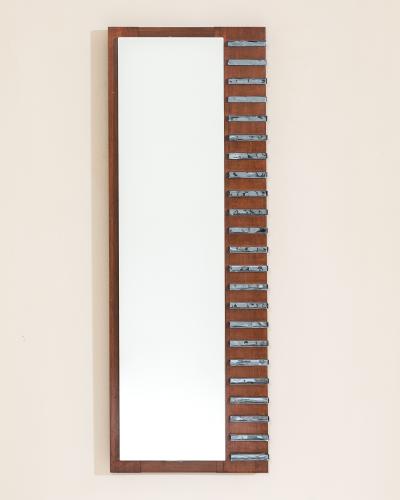 Max Ingrand Max Ingrand for Fontana Arte Wooden and Crystal Mirror
