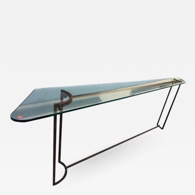 Max Ingrand Max ingrand attributed Longest fifties wrought iron and glass console