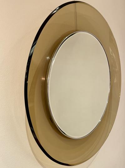 Max Ingrand Mod 1669 Circular Glass Mirror by Max Ingrand for Fontana Arte Italy 1960
